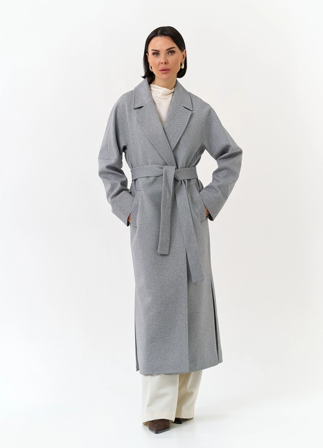 Женское пальто с английским воротником модель № 31210 в кредит