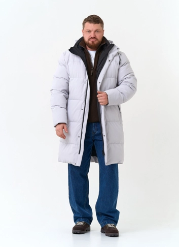 Мужской пуховик с капюшоном фото