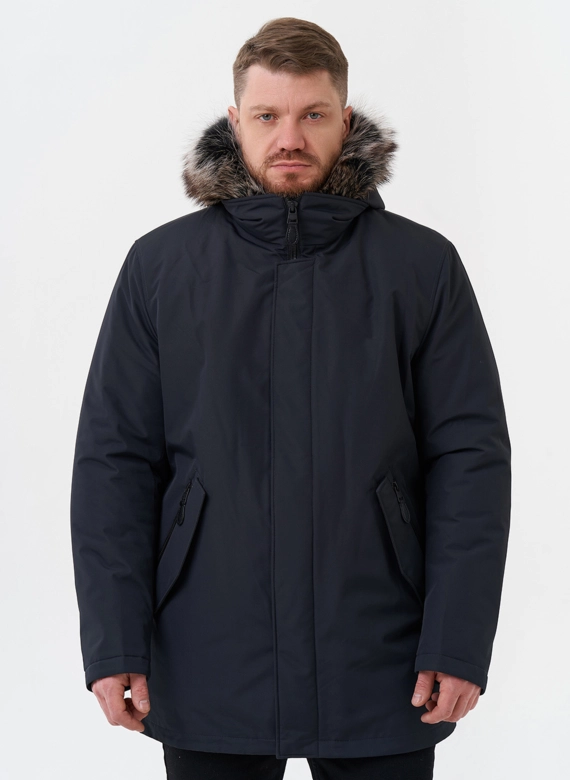 Парка мужская на мехе из волка